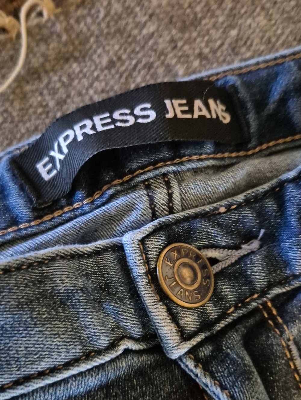 ExPressJeansRepurposed "LoveMeTwice"BellBottom Jeans.sz2 R. W13"×30" 7rise(1670A - Picture 5 of 16